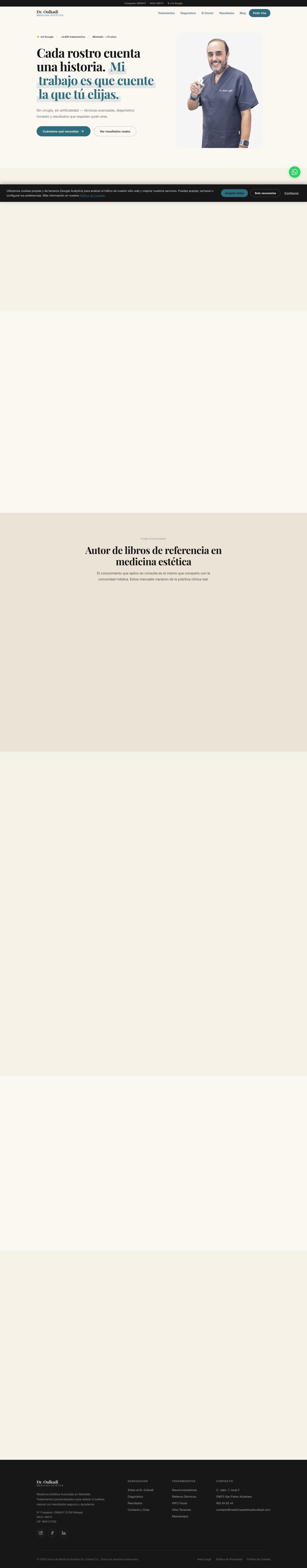 Web de Dr. Oulkadi por MediBrand